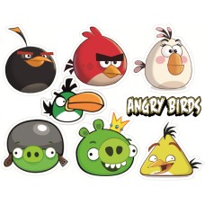 A4Angry Vafa eroi Angry Birds 30x20cm